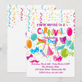 Invitation au temps du carnaval (Devant / Derrière)
