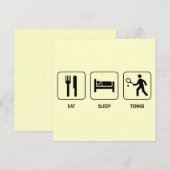 Invitation Au Tennis De Dormir (Devant / Derrière)