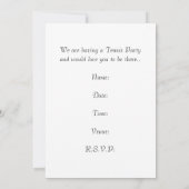 Invitation au Tennis Party (Dos)