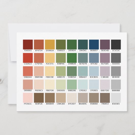 Invitation au test de couleur (Devant)