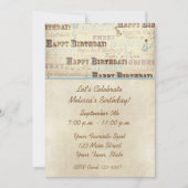 Invitation au texte d'anniversaire (Devant)