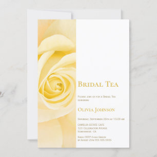 Invitation au thé de la nuptiale jaune moderne