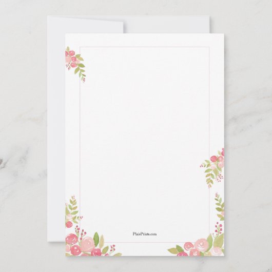 Invitation au thé de mariage (Dos)