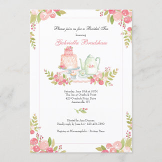 Invitation au thé de mariage