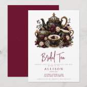 Invitation au thé de mariage (Devant / Derrière)