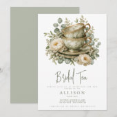 Invitation au thé de mariage (Devant / Derrière)