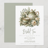 Invitation au thé de mariage (Devant / Derrière)