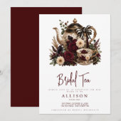 Invitation au thé de mariage (Devant / Derrière)
