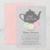 Invitation au thé élégant Théière (Devant / Derrière)