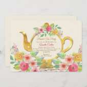 Invitation au thé floral (Devant / Derrière)