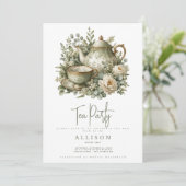 Invitation au thé pour Baby Shower (Debout devant)