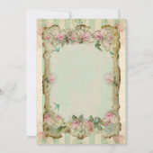 Invitation au thé vintage Baby shower floral (Dos)