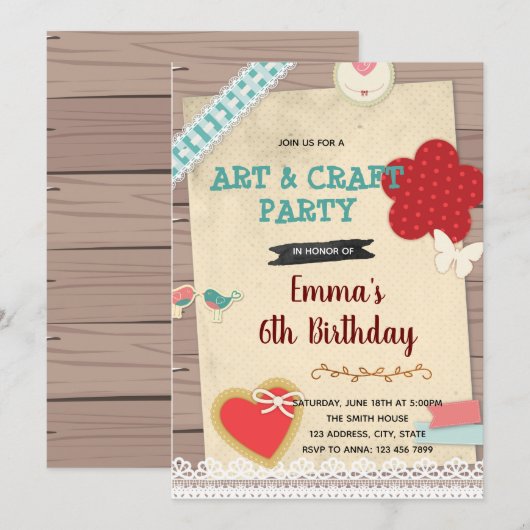 Invitation au thème de l'album et de la fête d'art (Devant / Derrière)