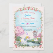 Invitation au thème de petite princesse. Fête pour (Devant)