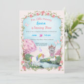 Invitation au thème de petite princesse. Fête pour (Debout devant)