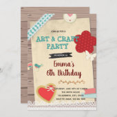 Invitation au thème de soirée scrapbooking et art (Devant / Derrière)