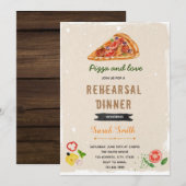 Invitation au thème du dîner de répétition de pizz (Devant / Derrière)