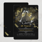 Invitation au toast d'anniversaire de mariage (Devant / Derrière)