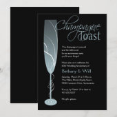 Invitation au toast de champagne diamant bleu (Devant / Derrière)