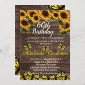 Invitation au tournesol 60e anniversaire (Devant / Derrière)