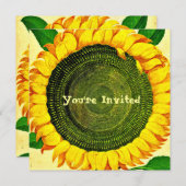 Invitation au tournesol Vintage (Devant / Derrière)