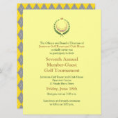 Invitation au tournoi de golf d'entreprise (Devant / Derrière)