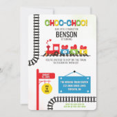Invitation au train pour le premier anniversaire (Devant)