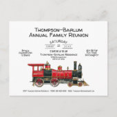 Invitation au Train Rouge de Réunion de Famille (Devant)