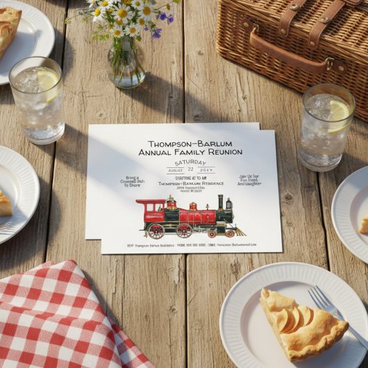 Invitation au Train Rouge pour une Réunion de Fami