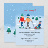 Invitation au Traîneau à Famille (Devant / Derrière)