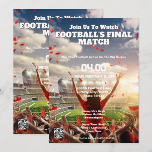 Invitation au Triomphe de Touchdown Finale de Foot
