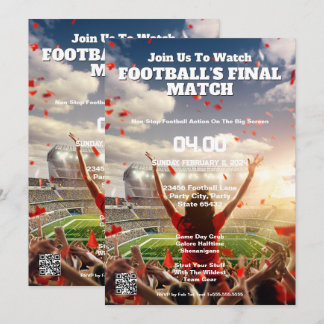 Invitation au Triomphe de Touchdown Finale de Foot