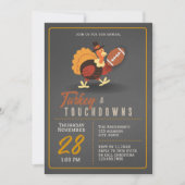 Invitation au Turkey Bowl Dindon et Touchdowns (Devant)