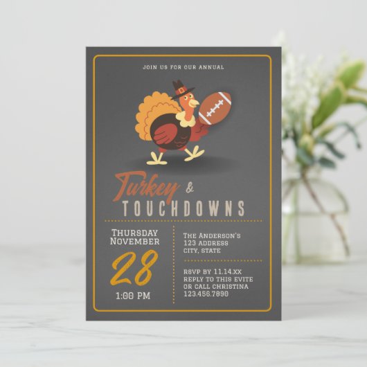 Invitation au Turkey Bowl Dindon et Touchdowns (Debout devant)
