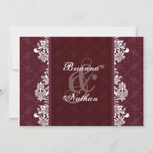 Invitation au vin de Bourgogne et au Mariage damas
