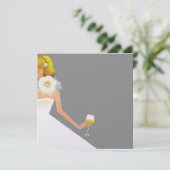 Invitation au vin de douche de la mariée argentée (Debout devant)