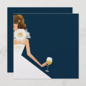 Invitation au vin de douche de la marine (Devant / Derrière)