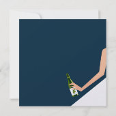 Invitation au vin de douche de la marine (Dos)