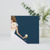 Invitation au vin de douche de la marine (Debout devant)