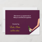 Invitation au vin de marée violet aux perles (Dos)