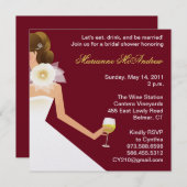 Invitation au vin de mariée (Devant / Derrière)