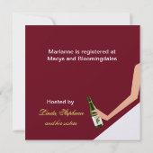 Invitation au vin de mariée (Dos)