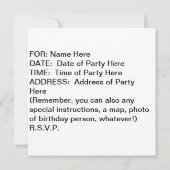 Invitation au vin Pop Art (Dos)