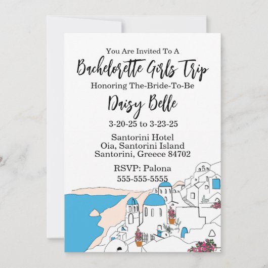 Invitation au voyage de filles de Bachelorette à S (Devant)