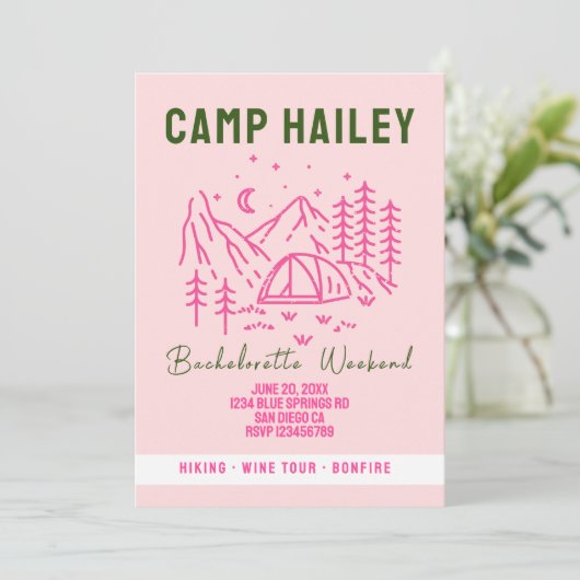 Invitation au week-end de célibataire en camp (Debout devant)