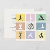 Invitation au yoga coloré et amusante (Devant / Derrière)