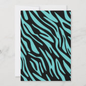Invitation au Zebra Bachelorette Party Turquoise (Dos)