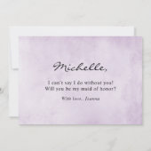 Invitation Aubergine de prune violette Serez-vous ma servante (Dos)