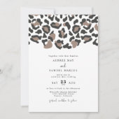 Invitation AUBREE Empreinte de léopard moderne Safari Mariage (Devant)