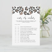 Invitation AUBREE Empreinte de léopard sur le jeu sous Baby s (Debout devant)